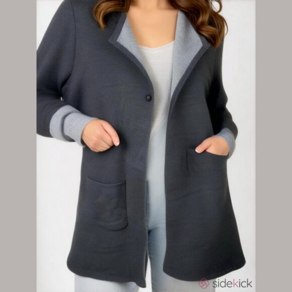 Catherine Malandrino Long Duster Cardigan Size Small Polyester Wool Blend - Picture 1 of 11